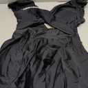 Aleumdr Women's One Piece Swimsuit Ruffle Cutout Swimdress Tummy Control V Neck Wrap Swimwear (Medium, Black White)