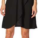Star Vixen Women's Plus-Size Short-Sleeve Ballerina Wrap Dress (Black)