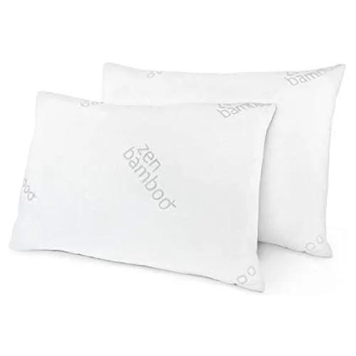 Zen Bamboo Gel Extra Soft Pillow with Viscose Made From Bamboo Cover, King, Set of 2