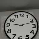 16 Inch Large Wall Clock Battery Operated Silent with Big Numbers Easy to Read, Analog Quartz Modern Clock for Living Room, Office, School or Seniors (Black)