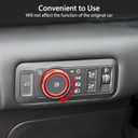 for Ford Explorer Accessories Car Button Cover for Audio Headlight Knobs 2020 2021 2022 2023 2024 Aluminum Alloy Knob Trim Red 3 Pcs