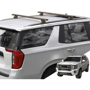 Aluminum Lockable Roof Rack Cross Bar Fit for 20212026 Chevy Tahoe Suburban, GMC Yukon, Cadillac Escalade, 330 lbs Load Capacity, Easy No-Drill Install, Crossbar for Cargo Kayak Bike
