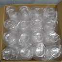 FOCUSLINE 32 Pack Plastic Wine Glasses Stemless, 12 Oz Crystal Clear Disposable Wine Cups, Reusable Plastic Wine Glasses for Parties Weddings, Shatterproof Recyclable and BPA-Free