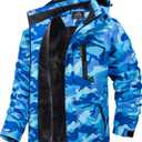 TACVASEN Women's Winter Jacket Waterproof Ski Jackets Snow Coat Warm Fleece Rain Jacket with Hood Windbreaker (X-Large, Color Blue)