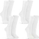 Croloose 4 Pairs Silk Liner Socks Ultra-lightweight Hiking Liners Calf Sweat Absorption Socks for Adult(White, XL)
