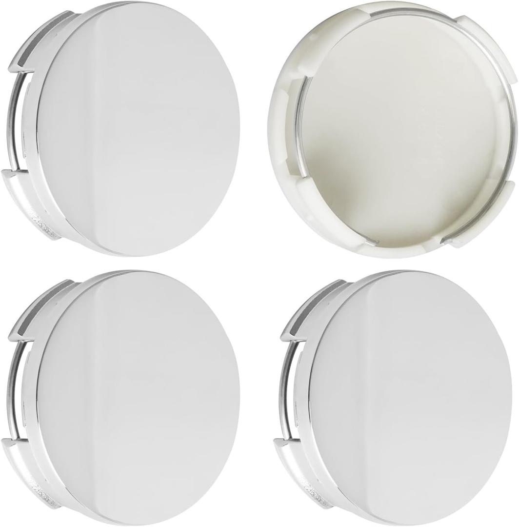 2.5Inch 63MM Wheel Center Caps for Toyota Corolla Camry Highlander RAV4 Rim Hub Caps, Pack of 4 (Chrome, Outer 63MM, Inner 61MM, Easy DIY Installation)