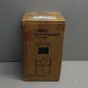 Drink Dispensers for Parties 1 Gallon, Bevarage Dispenser with Stand,Glass Drink Dispenser With Stainless Steel Spigot + Marker & Chalkboard, Ideal for Lemonade,Juice, Tea, and Party Drinks