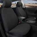 GIANT PANDA Seat Covers for Ford F150 F-Series F250 F350 F450 Super Crew/Crew Cab, 2 Low Back Front Seat Cover for Pickup and Trucks, Cotton and Linen Fabric, Black (2-Pack)