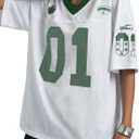 Women's Number Print Mesh Oversized Jersey Shirts Striped Trim Half Sleeve Baggy Camo Graphic Tees (M)