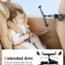 Car Headrest Tablet Holder - Extendable iPad Mount for Backseat - 360 Rotating Travel Stand Fits 4.7-12.9" Tablets & Phones - Road Trip Essentials for Kids