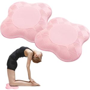 2 packs Yoga Knee Pad Cushion Extra Thick for Knees Elbows Wrist Hands Head Foam Pilates Kneeling pad Yoga Knee Cushion Thick Exercise Pads for Knees Elbows Wrist Hands Head Foam Pilates Kneeling padSupport Foam Pads for Women and Men (Pink)