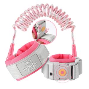 Lehoo Castle Upgraded Anti Lost Wrist Link, Kid Harness with Induction Lock, Safety Wrist Leash for Toddlers, Kids Backpack Leash, Child Leash Harness (Pink) (Rose)