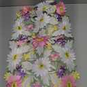Spring Daisy Table Runners Embroidered Flowery Table Linen for Home Decoration 13 X 34 Inch