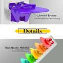 Hat Organizer for Baseball Caps 2 Pack, Adhesive Hat Rack for Wall,Baseball Cap Organizer(White+Rainbow)