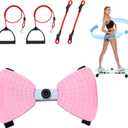 Sport Exercise Twist Board, Aerobic Waist Twister with Loop Resistance Bands,Slimming and Foot Massage53.5 * 35.5CM (pink)