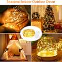 VOOKRY 32 Pcs Fairy Lights Battery Operated String Lights - 10 ft 30 LEDs Waterproof Copper Wire Mini Firefly Starry Moon Lights for DIY Crafts Wedding Party Bedroom Table Centerpieces Christmas