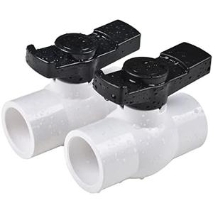AIPOR 1-1/2" PVC Ball Valve (1-Pack), Shut-Off Valve with Easy to Rotate and Excellent Handle, Rated at 150 PSI, 1 1/2 inch Socket