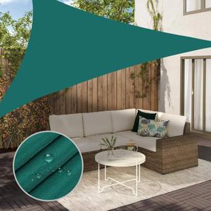 Neween Triangle Sun Shade Sail - 9' x 9' Waterproof Green UV Block Shade