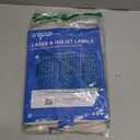 8" X 2" Matte White Printable Water Bottle Labels (100 Sheets, 500 Stickers) NOT Waterproof Bottle Wrap Around Stickers for Laser & Inkjet Printers - Spartan Industrial Template R024