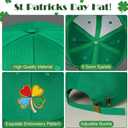 3 x St Patrick's Day Hat for Men Women, Adjustable Embroidered Shamrock Baseball Cap, Green Irish Trucker Hat (Green)
