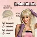 22 Inch Blonde Pop Star Wig with Bangs Costume Set - Y2K Country Singer Cosplay Outfit with Purple Rhinestone Fishnet Gloves & Fake Microphone - 2000s Icon Double Life Party Accessories for Women