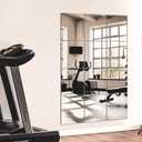 TRAHOME Wall Mirror Tiles, 14"x12"x12PCS Full Length Home Gym Mirror for Garage, Bedroom, Living Room, Over The Door