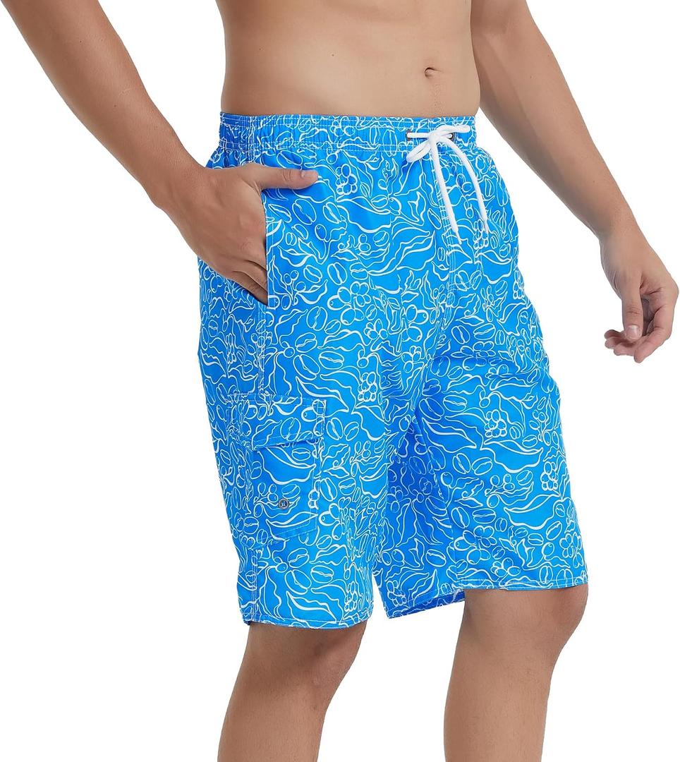 Mens Swimming Trunks Swim Trunks Quick Dry Swim Shorts with Mesh Lining Funny Swimwear Bathing Suits (S)