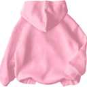 SweatyRocks Girl's Cute Graphic Sweatshirts Long Sleeve Drop Shoulder Hoodies Pullover Tops (Pink)