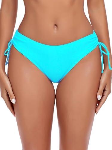 Ocean Blues Women's Full Coverage Swim Bottom Tie Sides Bikini Bottom, Size S