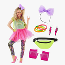 Morph 80s Outfit for Women 80s Costume Decades Day Outfits Womens 80 s Outfit for Party Halloween Disco Costume (Size-Large)