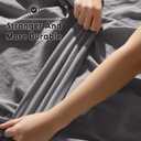 SONORO KATE 100% French Pure Linen Sheets, Breathable and Durable Linen Full Size Sheets, Anti-Tear Linen Bed Sheets, Machine Washable, 16 Inch Deep Pocket - 4 Piece (Dark Grey, Full)