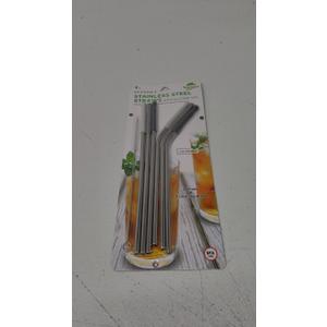 6 Pcs Reusable Metal Drinking Straws 8.5 Inch Stainless Steel Straw 6mm Diameter Wide -Compatible with 20oz Yeti Tumblers Eco-Friendly Washable non-plastic or glass - UNbreakable And Cutting Board & Paring Knife Set