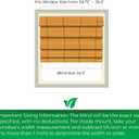 CALYX INTERIORS Cordless Bamboo Roman Shade Blind, Light Filtering, 34.5" W x 48" H, Ceylon Chestnut