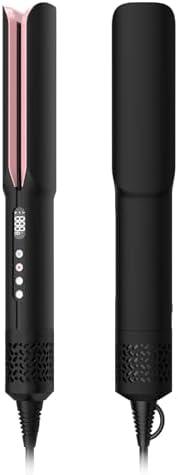 Hair Straightener - 2 in 1 Wet to Dry Hair Dryer and Straightener with High-Speed Airflow + Rapid Heat-Up + Customizable Temperature + LCD Display & Auto Shut-Off + No Heat Damage (Matte Black)