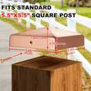 Tandefio 4 Pcs 6x6'' Solid Copper Post Caps Fence Pyramid Decking Caps with Screw for Metal Wood Cedar Fence Deck Corridors Mailbox Posts End Cover