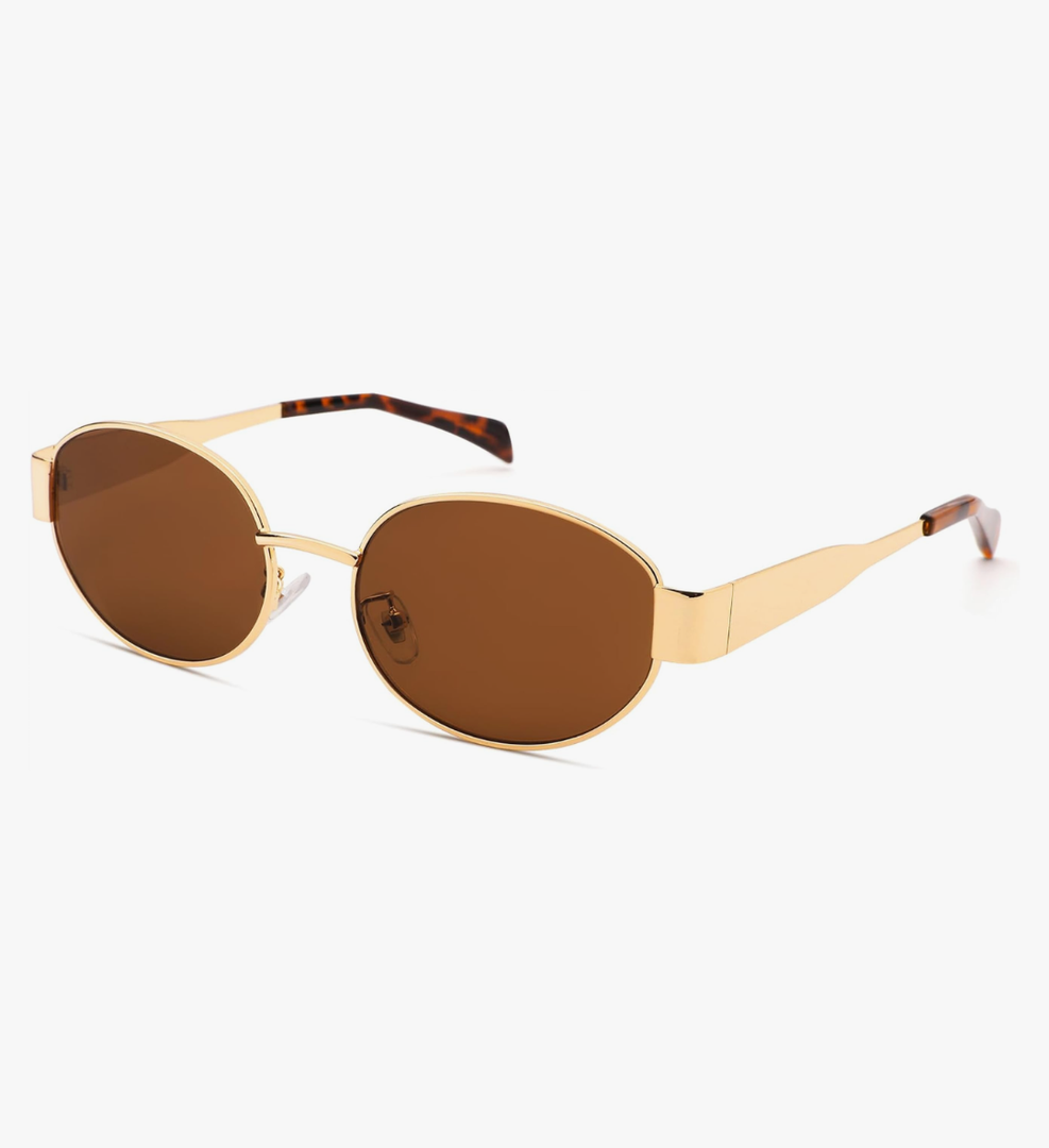 livho 2025 Trendy Oval Sunglasses - Stylish Polarized Shades for Everyday - Retro Metal Frames