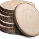 Wood Slices for Centerpieces, Wood Rounds Cookies for Crafts, Rustic Wood Circles & Slabs, Wooden Discs for Tables Decor-for Art Projects and Rustic Weddings (8pcs 7-8)