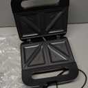 Elite Gourmet ESM2207XSS Sandwich Panini Maker Grilled Cheese, Machine Tuna Melt Omelets Non-stick Cooking Surface, 2 Slice, 750 Watts, Stainless Steel