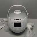 Yum Asia Sakura Rice Cooker with Ceramic Bowl and Advanced Fuzzy Logic (8 Cup, 1.5 Litre) 6 Rice Cook Functions, 6 Multicook Functions, Motouch LED Display, 120V Power (White and Siver)