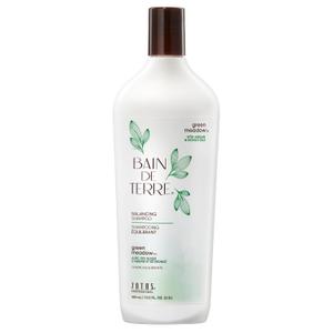 Bain de Terre Green Meadow Balancing Shampoo, Gentle Cleansing for Soft, Silky Hair with Argan & Monoi Oils, Paraben-Free, Color-Safe (13.5 Fl Oz (Pack of 1)