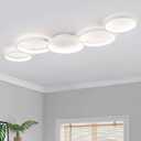 Modern LED Ceiling Light 60W White Hallway Light Fixtures 3000K-6000K Aluminum Long Flush Mount LED Ceiling Lamp for Hallway, Kitchen, Bedroom, Dining Room(39.37Inch)