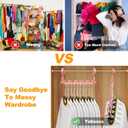 12-Pack-Closet-Organizers-and-Storage,Clothes-Organizer-Hangers for Heavy Clothes Sturdy Home Closet Organization and Storage,College-Dorm-Room-Essentials for Girls,Cloth-Storages-Space-Saving-Hangers