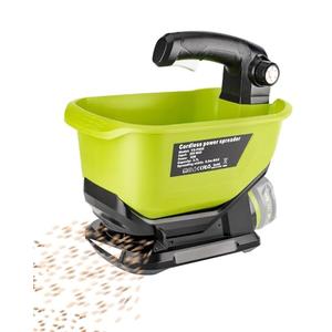 Adisipsoarin Salt Spreader for Ryobi 18v Battery,Handheld Fertilizer Spreader for Lawns,Grass Seeds,Fertilizer,Rock Salt and Ice Melt(Battery Not Included)