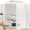 LUTE Reeded Glass Window Privacy Film, Frosted Glass Film, Removable 3D Decorative Decals Sun Blocking Anti UV Door Window Cover, No Glue Static Cling Vinyl for Bathroom Home Office, 35.4" x 157.4"