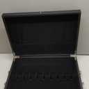 DoubleFill 1 Layer Leather Silverware Storage Box with Lid and Drawer Handle, 15.3 x 11.2 Inch, Black Flatware Organizer with Felt-lined for Utensils, Kitchen Gift