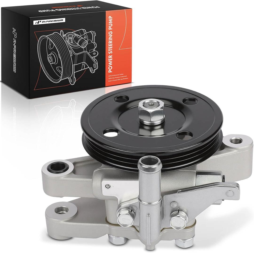 A-Premium Power Steering Pump, with Pulley, Compatible with Hyundai Elantra 2001-2005, Tiburon 2003-2008, 2.0L DOHC, Replace # 571002D100