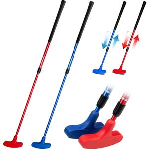 THIODOON Golf Putters for Men and Women Two-Way Kids Putter Mini Golf Putter for Right or Left Handed Golfers Adjustable Length Golf Putter Suitable for Children, Teenagers and Adults (2 Pack, Red+Blue)