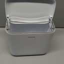 Compost Bin Kitchen for Countertop or Under Sink, 2.6 Gallon Hanging Small Trash Can with Lid, Garbage Can for Cabinet Door, Indoor/outdoor Food Waste Bin for Kitchen, Bathroom, RV, Office, White