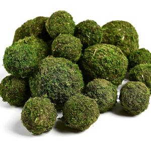 Usmola 18pcs Fake Moss Balls, 6pcs 3.2" Faux Green Balls + 12pcs 2" Artificial Moss Decorative Balls for Centerpiece Bowls (Fresh Green)