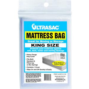 Ultrasac High Performance King Size Mattress 2.0 MIL (eq) Clear Cover Waterproof Bags - 88" x 96" - Pack of 1 - for Moving, Storage, & Commercial